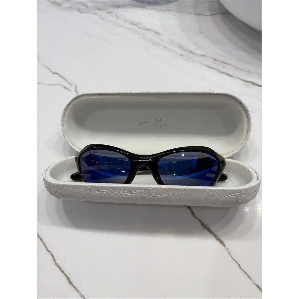 Kid's Oakley XS FIVE Polished Black/Blue Iridium Sunglasses 03-450 40-20 Youth